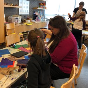Working with students from Vincent Massey School as they spend a couple of days learning and creating at the Esplanade. As a crafty person, I enjoyed getting right in there with the kids and making these projects.