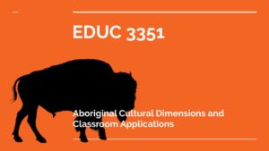 This course is designed to prepare and sensitize prospective teachers to aboriginal perspectives, values, and methods as they relate to the learning context. The course will include an in-depth examination of traditional aboriginal education and associated values. 